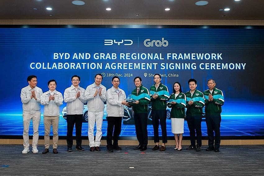 Grab bắt tay hãng xe điện số 1 Trung Quốc, tung ưu đãi cho tài xế và cam kết thu nhập 20–25 triệu đồng/tháng