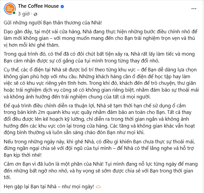The Coffee House chính thức lên tiếng về ồn ào bịt ổ điện để ‘đuổi khéo khách ngồi lâu’ - ảnh 3