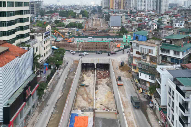 Hầm chui thứ 5 tại Hà Nội sẽ thông xe cuối năm nay- Ảnh 2. Hầm chui thứ 5 tại Hà Nội sẽ thông xe cuối năm nay- Ảnh 2.