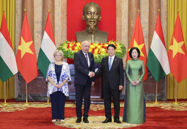 Chủ tịch nước Lương Cường chủ trì lễ đón chính thức Tổng thống Hungary ảnh 1