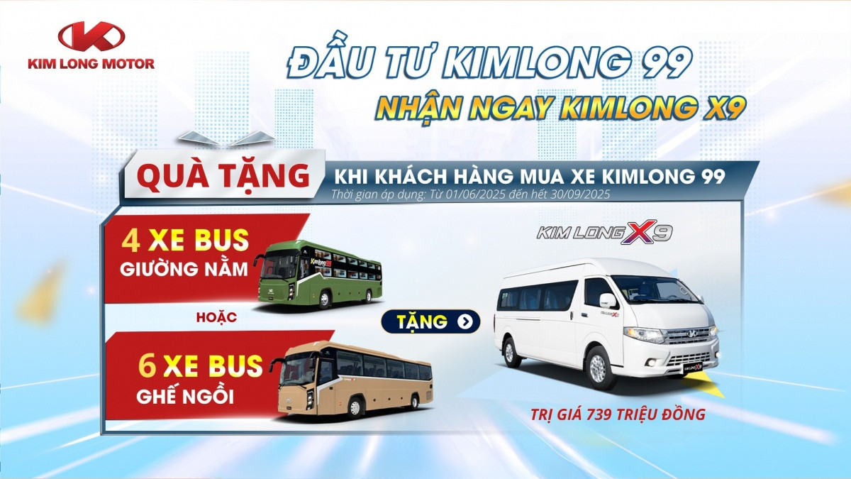 Hãng xe Việt Kim Long Motor chơi lớn chưa từng có, tặng ngay xe trị giá 739 triệu đồng cho khách hàng