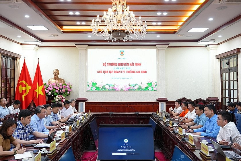 Hưởng ứng Nghị quyết 57, Chủ tịch FPT Trương Gia Bình làm việc cùng Bộ Tư pháp để tháo gỡ các điểm nghẽn