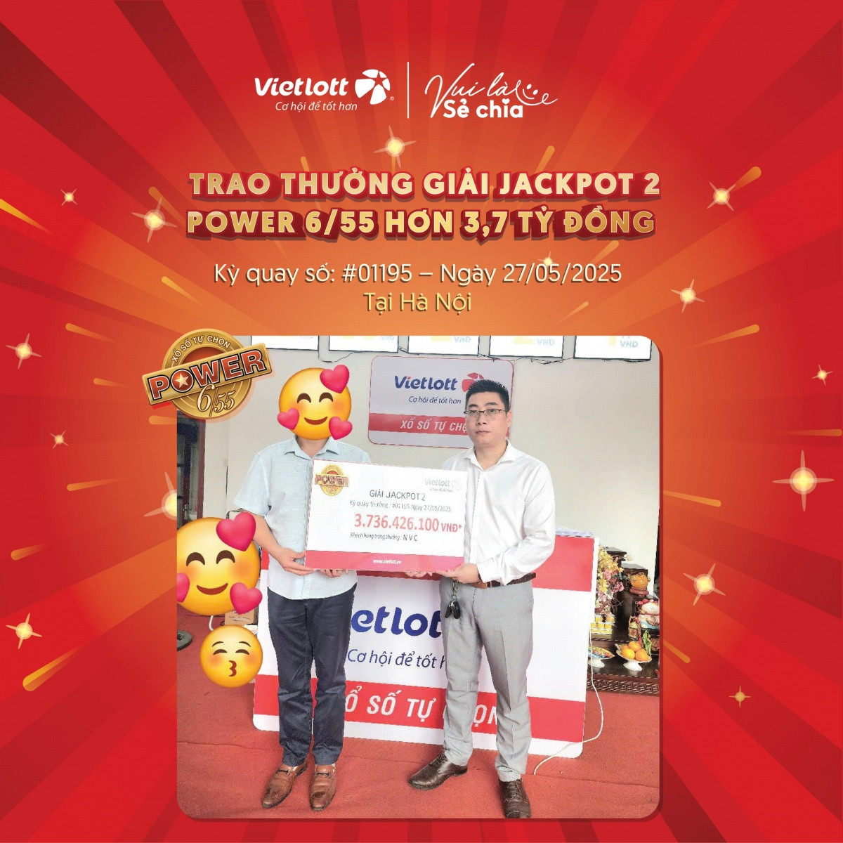 Chỉ một lần tiện đường mua vé, người đàn ông bất ngờ trúng giải độc đắc Vietlott tiền tỷ