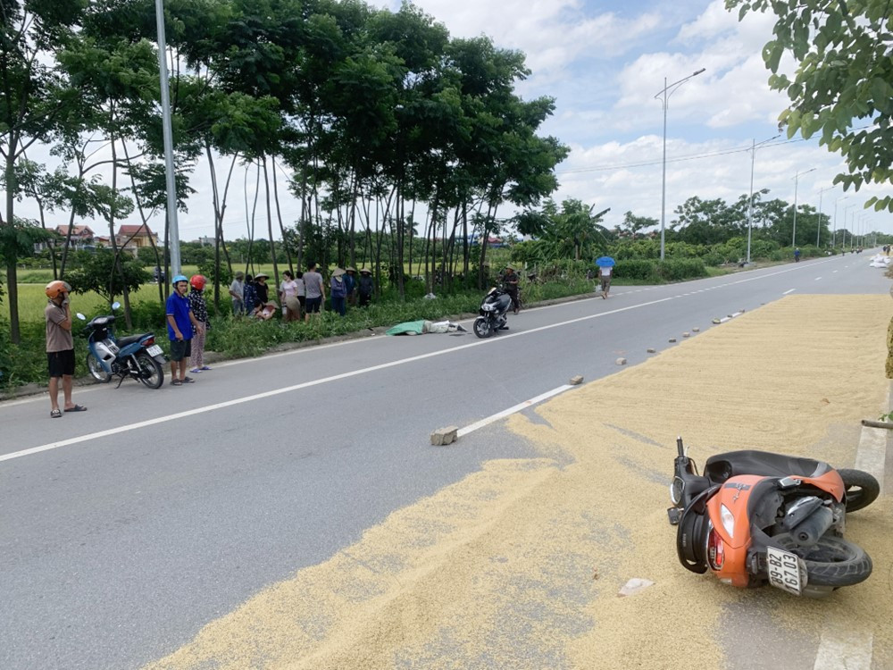Yêu cầu điều tra, truy tố người phơi thóc, đốt rơm rạ trên đường gây tai nạn - ảnh 1