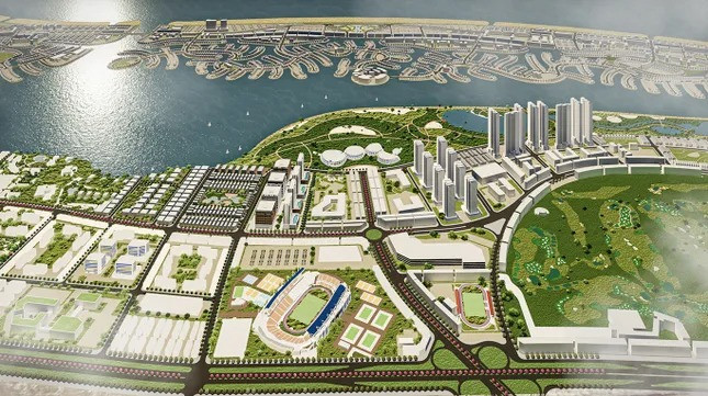 Siêu đô thị Cần Giờ thi công thần tốc, dần thành hình sau 2 tháng khởi công- Ảnh 1. Siêu đô thị Cần Giờ thi công thần tốc, dần thành hình sau 2 tháng khởi công- Ảnh 1.