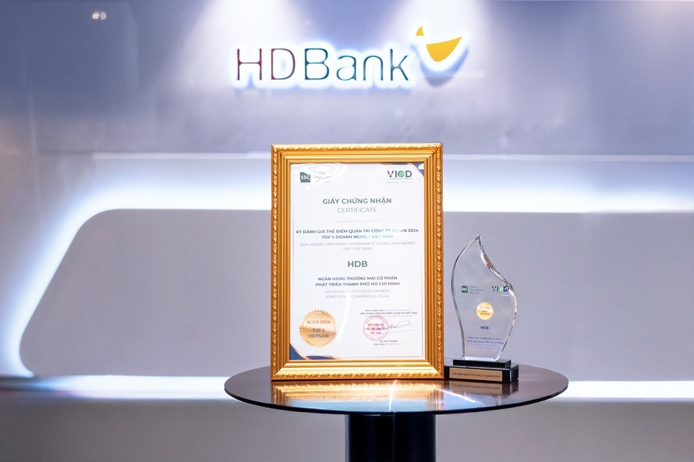 HDBank được vinh danh Top 5 doanh nghiệp có chuẩn mực quản trị công ty hàng đầu Việt Nam