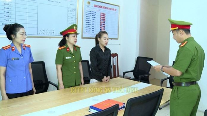 Công an Thái Bình khởi tố đối tượng Nguyễn Thị Mai sinh năm 1994