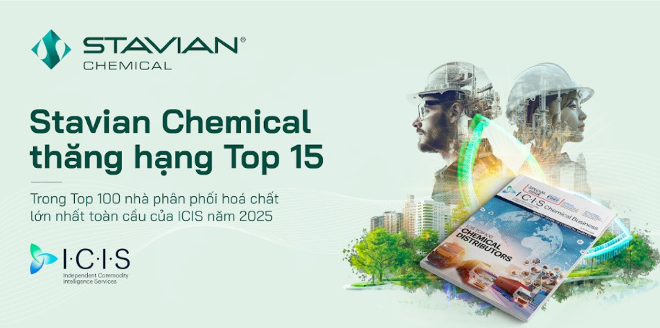 Stavian Hóa chất lọt Top 15 nhà phân phối hóa chất lớn nhất thế giới năm 2025