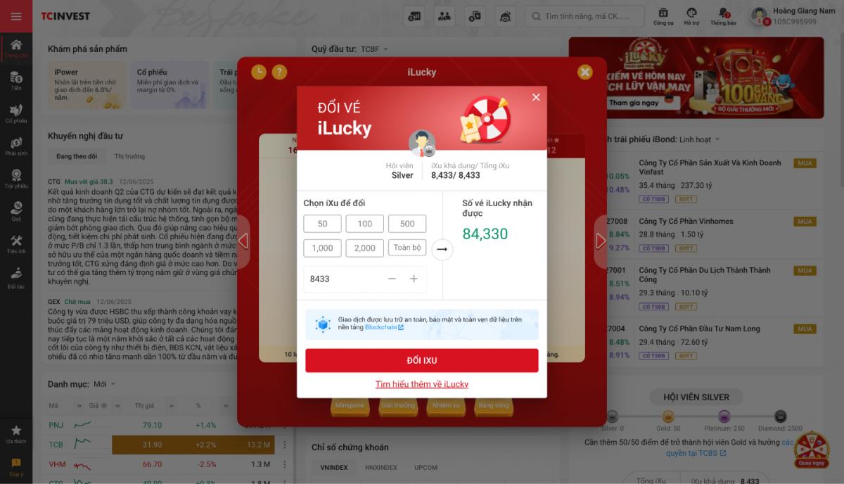 Chứng khoán TCBS chơi lớn, tặng khách hàng 100 chỉ vàng nhẫn