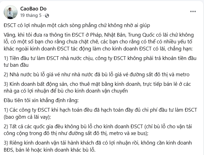 Sếp FPT Đỗ Cao Bảo: ‘Ai mà lo đường sắt cao tốc không có khách là lo hão huyền’