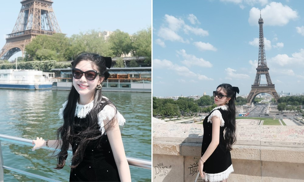 Con gái MC Quyền Linh diện đồ hàng trăm triệu ở Pháp - ảnh 2