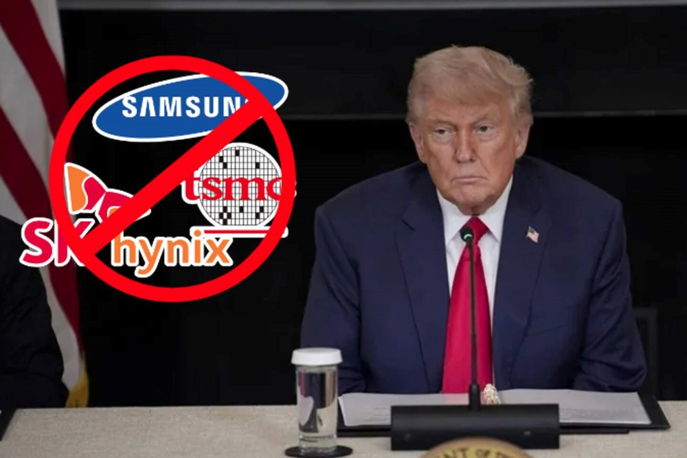 Ông Trump tính thu hồi giấy phép hoạt động của Samsung, SK Hynix và TSMC: Thương chiến Mỹ - Trung thêm nóng rực - ảnh 1