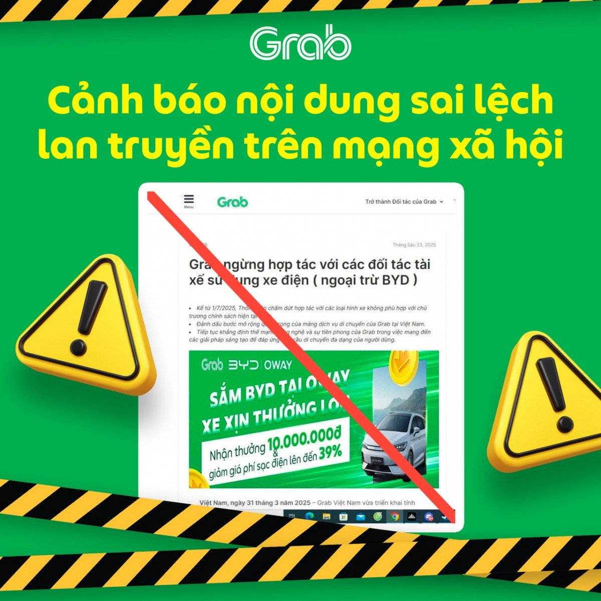 Grab Việt Nam chính thức lên tiếng về tin đồn 'ngừng hợp tác'
