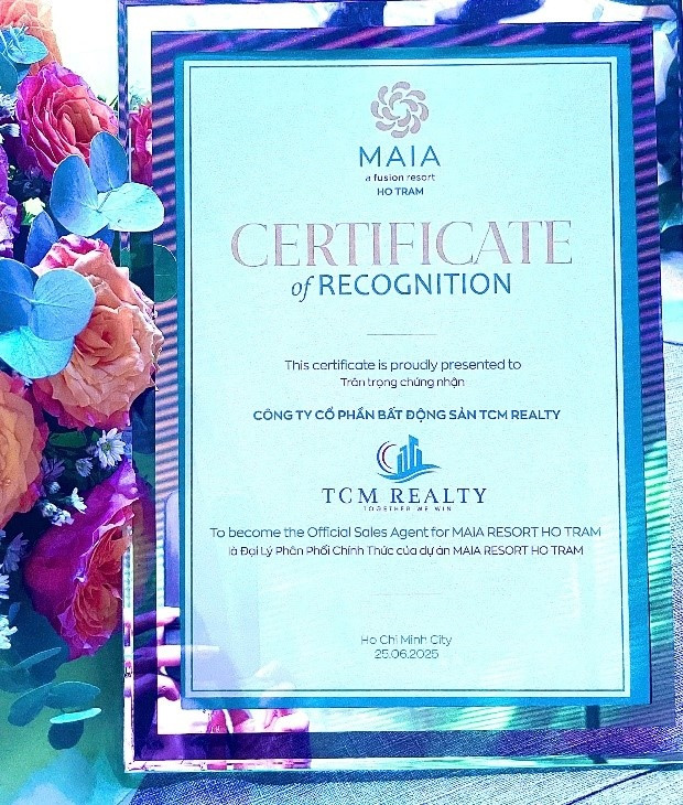 TCM Realty Vinh Dự Là Đại Lý Phân Phối Chính Thức cho Dự Án MAIA Resort Hồ Tràm