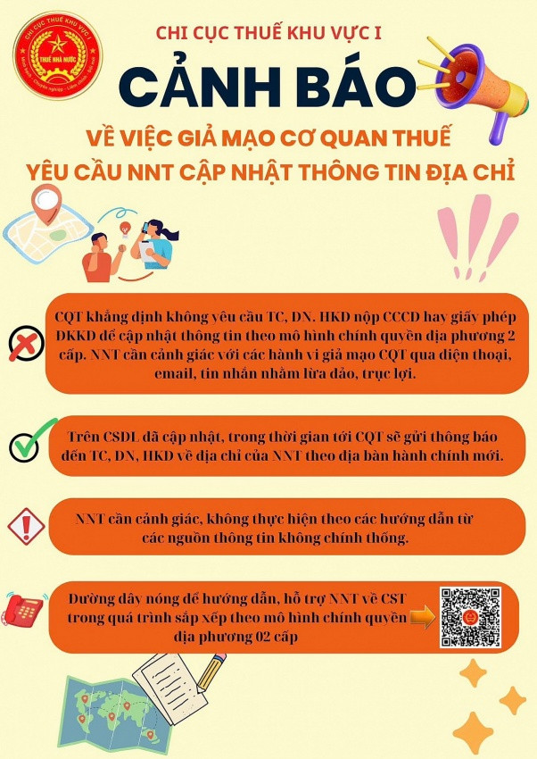 Chi cục Thuế khu vực I phát cảnh báo khẩn đến người dân