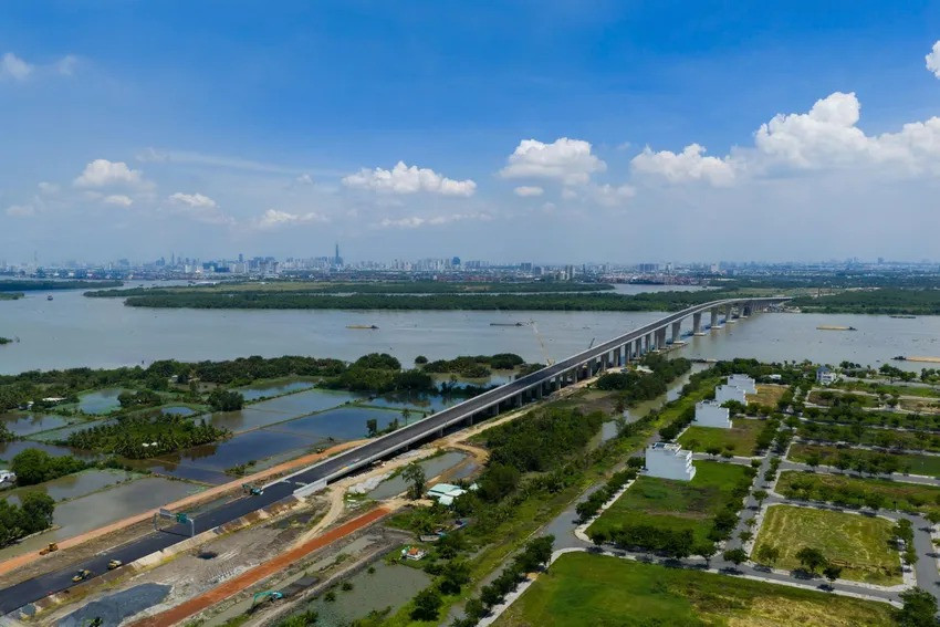 Chỉ 1 tháng nữa, cầu lớn nhất vành đai quan trọng của Nam Bộ sẽ thông xe: Rút ngắn quãng đường TP. HCM - Đồng Nai- Ảnh 2. Chỉ 1 tháng nữa, cầu lớn nhất vành đai quan trọng của Nam Bộ sẽ thông xe: Rút ngắn quãng đường TP. HCM - Đồng Nai- Ảnh 2.