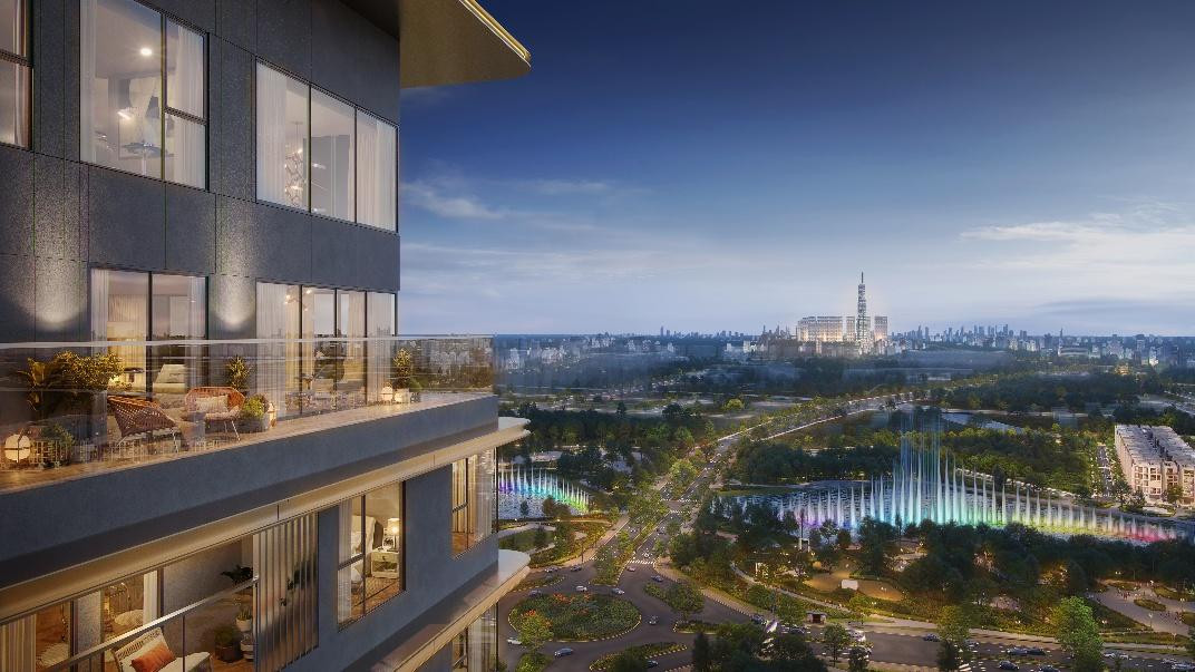A building with a view of a city AI-generated content may be incorrect.