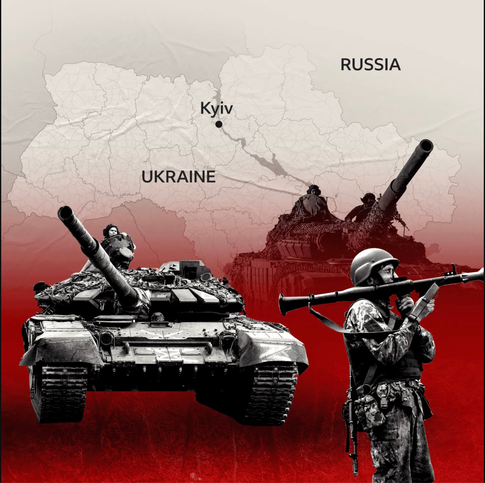 so sánh Nga Ukraine. Ảnh: BBC