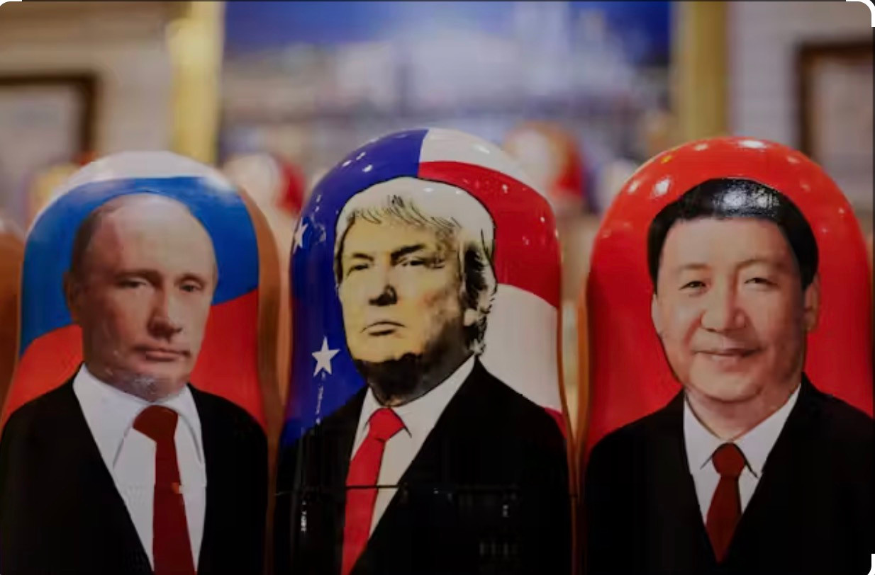 Trump, Putin, Tập. Ảnh: EPA