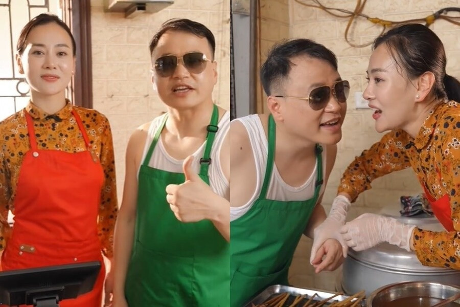 Shark Bình ‘đổi nghề’ đi quạt thịt, Phương Oanh làm bà chủ bán bánh cuốn: Nhận xét luôn công việc chồng đang làm