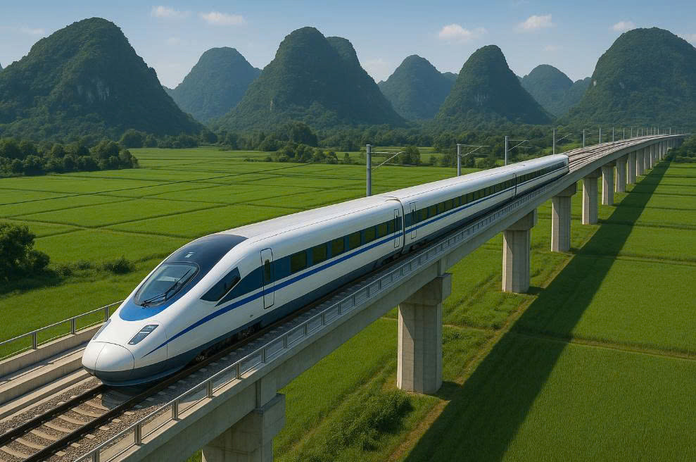 Tuyến đường sắt tốc độ cao Bắc - Nam sẽ đi qua 21 xã, phường thuộc tỉnh Ninh Bình. Ảnh minh họa Tuyến đường sắt tốc độ cao Bắc - Nam sẽ đi qua 21 xã, phường thuộc tỉnh Ninh Bình. Ảnh minh họa