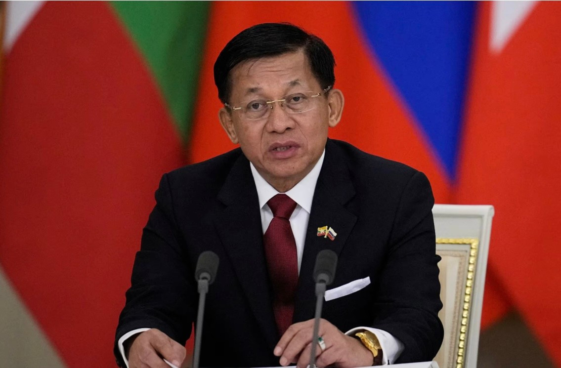 Tướng Min Aung Hlaing đứng đầu chính quyền dân sự lâm thời Myanmar. (Ảnh: Reuters) img-9461.jpg