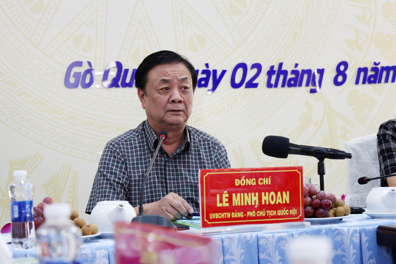 Phó Chủ tịch Quốc hội Lê Minh Hoan phát biểu tại buổi làm việc. Ảnh: P.V h19.jpg
