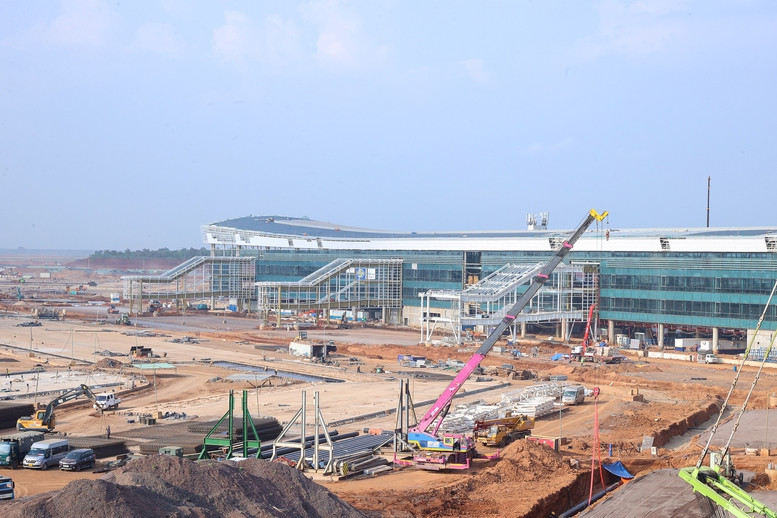 Khu vực thi công Cảng hàng không Long Thành. Báo Chính phủ Khu vực thi công Cảng hàng không Long Thành. Báo Chính phủ