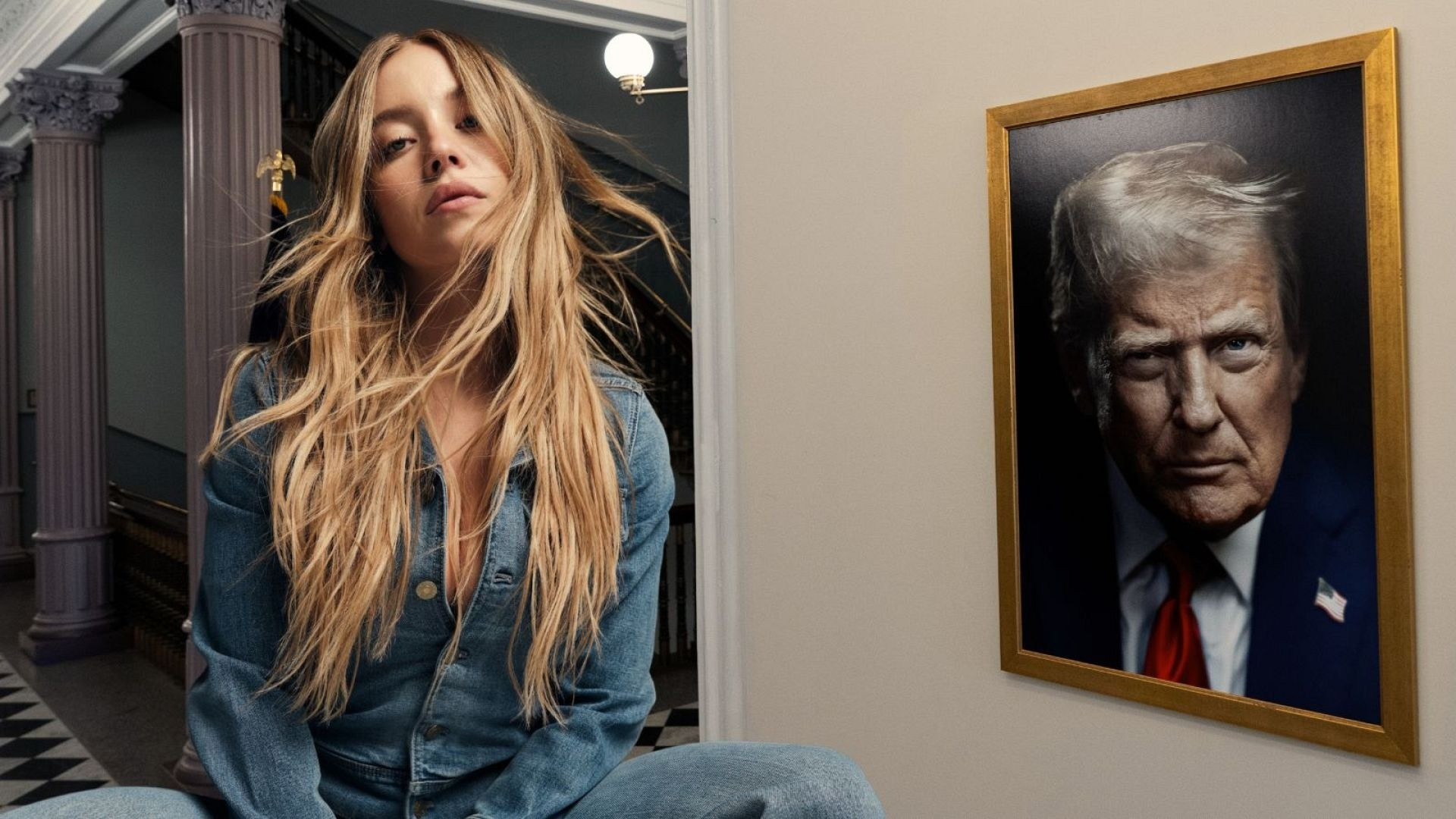 Tổng thống Trump cảm thấy phản ứng về quảng cáo quần jeans là buồn cười. Ảnh: X. j4.jpg
