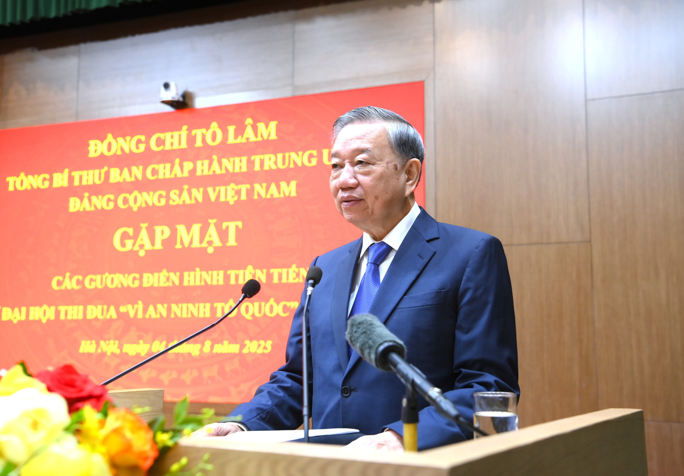 Tổng Bí thư Tô Lâm phát biểu tại buổi gặp mặt. tbt-2506.jpg
