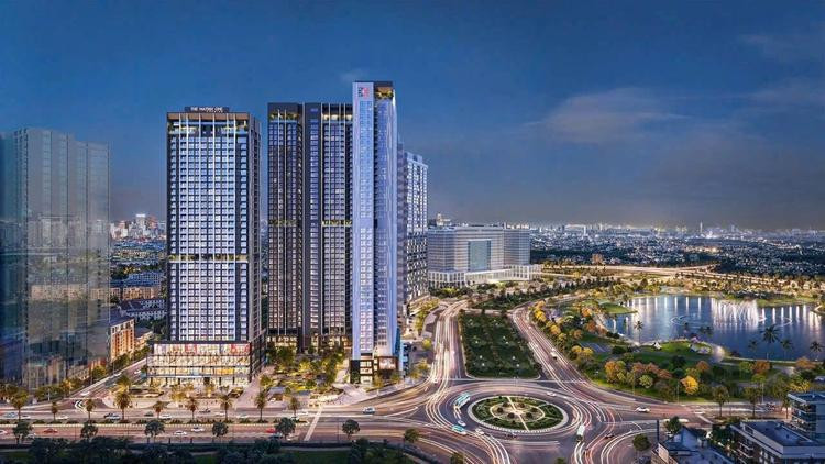 Phối cảnh dự án The Matrix Premium tại nút giao Mễ Trì-Lê Quang Đạo. Ảnh: MIK Group