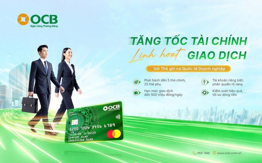 Chủ thẻ ghi nợ quốc tế doanh nghiệp nhận lợi ích kép từ OCB