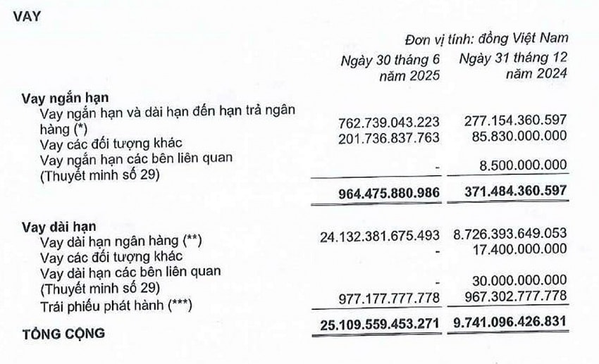 Dư nợ của Kinh Bắc tại một Big 4 tăng từ 7 tỷ lên hơn 6.000 tỷ: Doanh nghiệp này đang gom tiền làm gì?