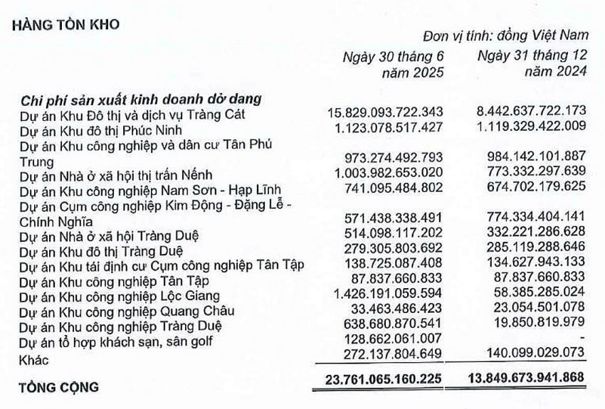 Dư nợ của Kinh Bắc tại một Big 4 tăng từ 7 tỷ lên hơn 6.000 tỷ: Doanh nghiệp này đang gom tiền làm gì?