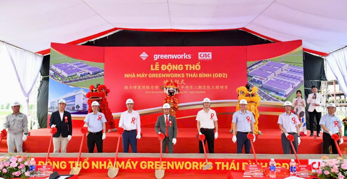 Greenworks xây nhà máy thiết bị làm vườn sử dụng pin lithium 200 triệu USD tại Hưng Yên