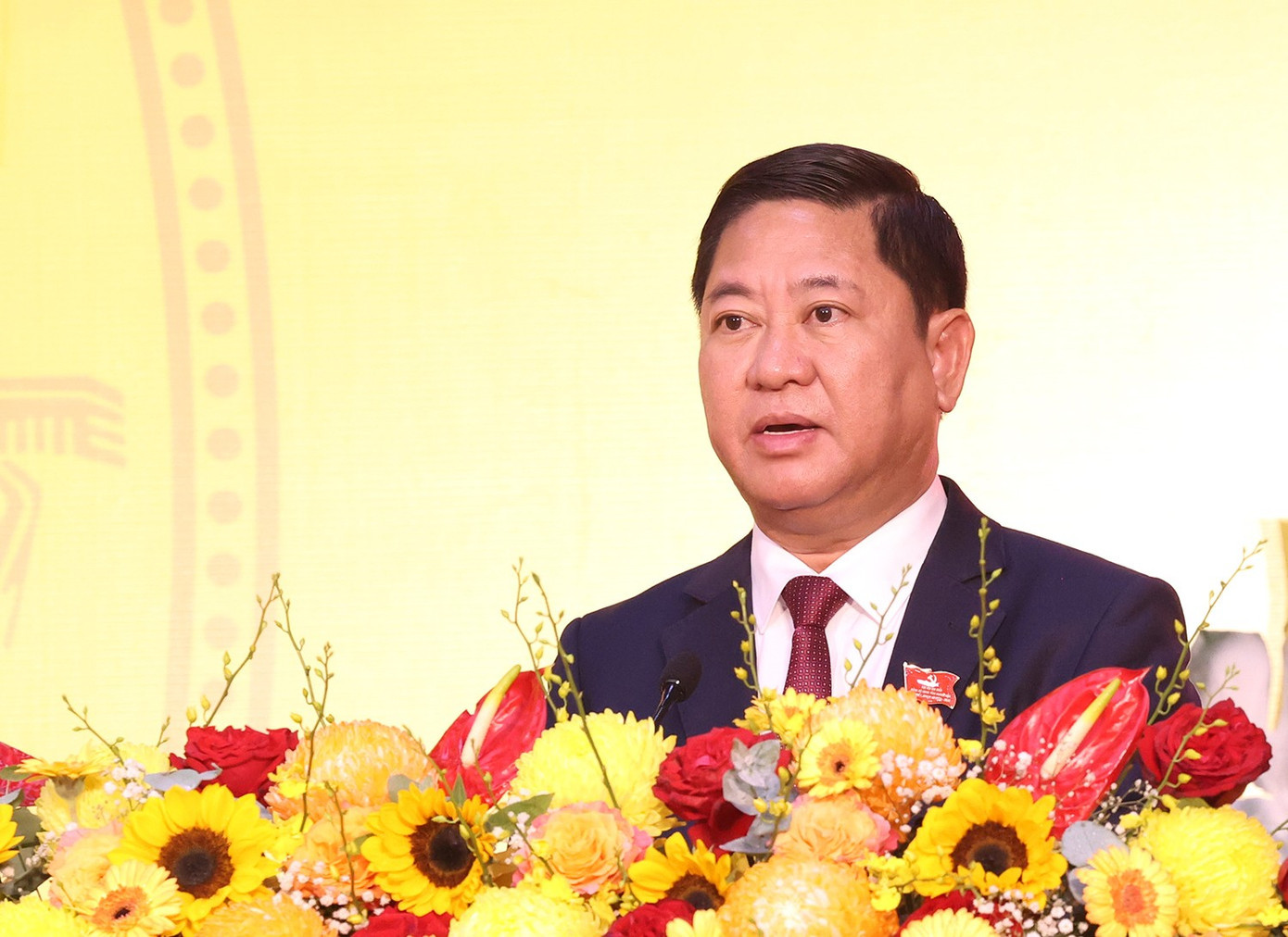 Ông Trần Quốc Nam - Chủ tịch UBND tỉnh Khánh Hòa, phát biểu tại đại hội. 6z9a2558.jpg