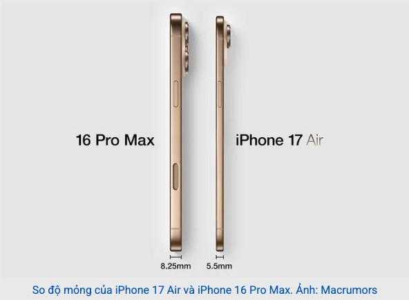 iPhone 17 Air mỏng đến mức nào mà được dự báo là smartphone đặc biệt nhất?