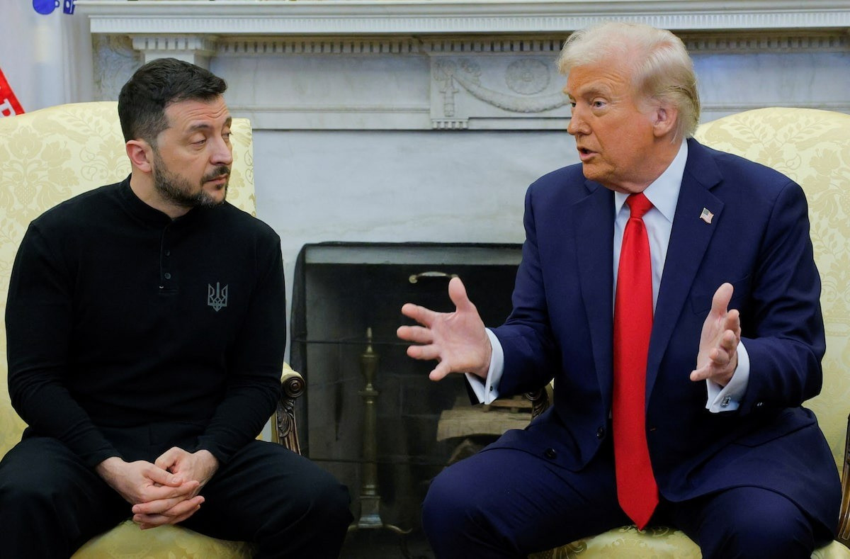 Tổng thống Mỹ Donald Trump và Tổng thống Ukraine Volodymyr Zelensky. (Ảnh: Reuters) q7k6i3kb4znkfohtrqwfk65nwq.jpg