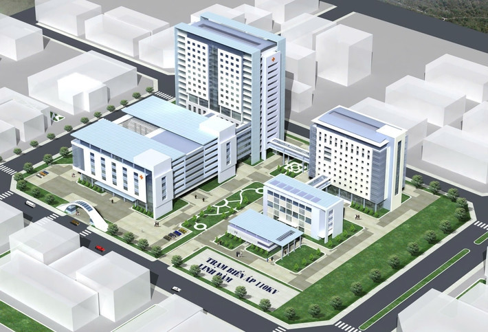 Phối cảnh Bệnh viện Trường Đại học Y Dược - cơ sở Linh Đàm thuộc Đại học Quốc gia Hà Nội
