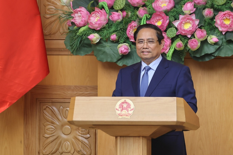 Thủ tướng Phạm Minh Chính tại buổi tọa đàm. Nguồn ảnh: Báo Chính phủ Thủ tướng Phạm Minh Chính tại buổi tọa đàm. Nguồn ảnh: Báo Chính phủ