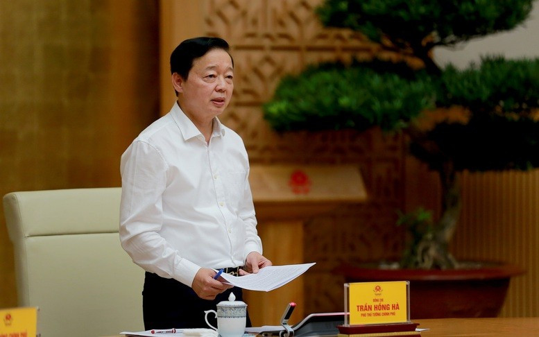 Phó Thủ tướng Trần Hồng Hà phát biểu tại cuộc họp. Ảnh: VGP. tienphong-138tranhongha.jpg