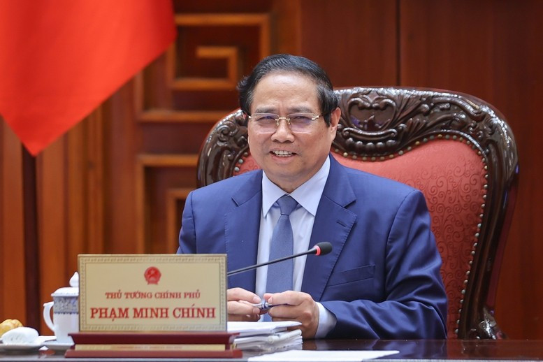 Thủ tướng Chính phủ phát biểu tại cuộc làm việc. Ảnh: VGP. tienphong-138bthutuong.jpg