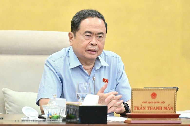 Chủ tịch Quốc hội Trần Thanh Mẫn phát biểu. Ảnh: QH. 138tv44.jpg