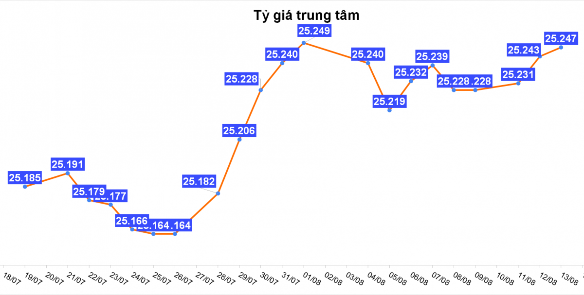 Tỷ giá hôm nay 13/8: USD và Nhân dân tệ cùng tăng giá
