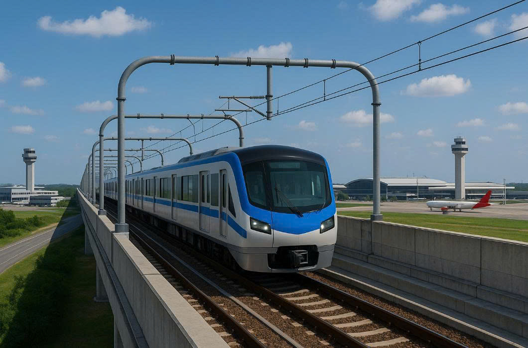Dự án đường sắt kết nối sân bay Long Thành và sân bay Tân Sơn Nhất. Ảnh minh họa