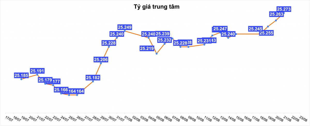 Tỷ giá hôm nay 21/8: Giá USD ngân hàng chạm mức cao nhất lịch sử