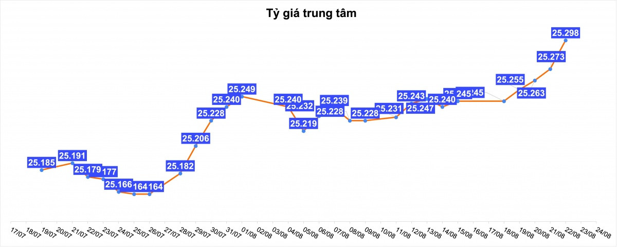 Tỷ giá hôm nay 22/8: USD bật tăng tại ngân hàng, diễn biến trái ngược trên thị trường tự do