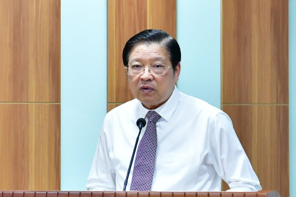Ông Phan Đình Trạc - Trưởng Ban Nội chính Trung ương phát biểu. Ảnh: M.Thúy 238ktnn-7142.jpg