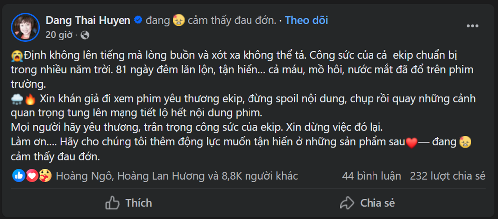 Ekip, diễn viên ‘Mưa đỏ’ đồng loạt phát lời kêu gọi quan trọng tới toàn bộ người xem - ảnh 1