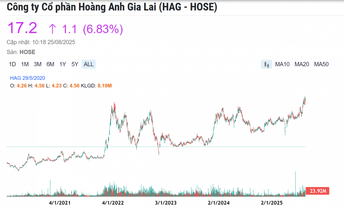 Lần đầu xuất hiện, con trai bầu Đức chi hơn 400 tỷ mua 27 triệu cổ phiếu HAG, tạm lãi 38 tỷ chỉ sau 1 phiên
